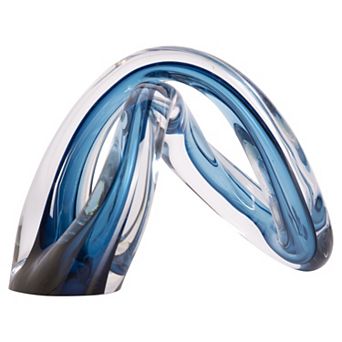 Home Essentials Blue Glass Twist Table Decor