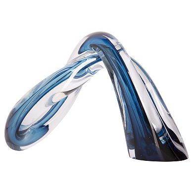 Home Essentials Blue Glass Twist Table Decor