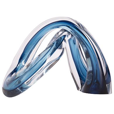 Home Essentials Blue Glass Twist Table Decor
