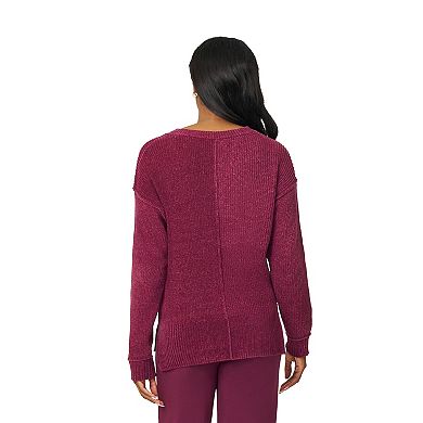 Women's Grey & Gray Cozy Luxe V-Neck Sweater