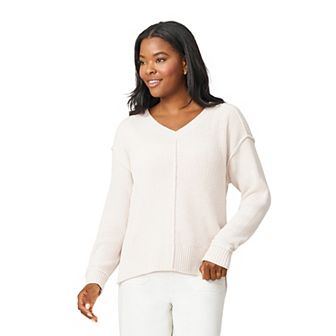 Women's Grey & Gray Cozy Luxe V-Neck Sweater