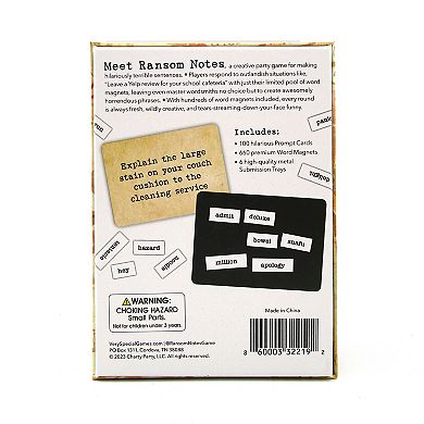 Ransom Notes House Party Edition Word Magnet Game