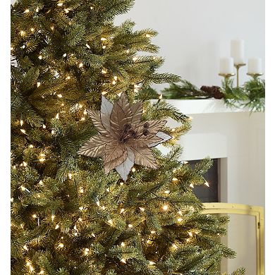 St. Nicholas Square Artificial Poinsettia Botanical Clip Christmas Ornament