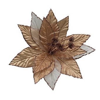 St. Nicholas Square® Artificial Poinsettia Botanical Clip Christmas Ornament