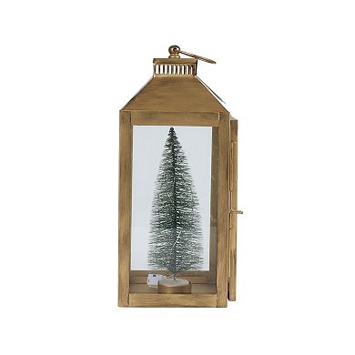 St. Nicholas Square® Metal Bottle Brush Tree Lantern Table Decor