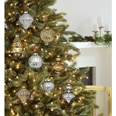 St. Nicholas Square Set of 8 Glass Shaped Christmas Ornaments with Loop for Hanging