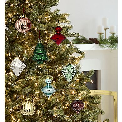 St. Nicholas Square Set of 8 Vintage Inspired Christmas Ornaments with Loop for Hanging