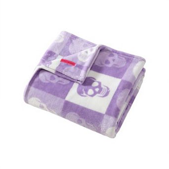 Betsey Johnson Cracked Checker Skull Throw Blanket