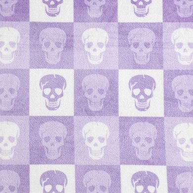 Betsey Johnson Cracked Checker Skull Throw Blanket