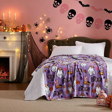 Betsey Johnson Howdy Ghouls Throw Blanket