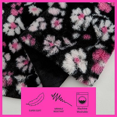 Betsey Johnson Leopard Rosettes Throw Blanket
