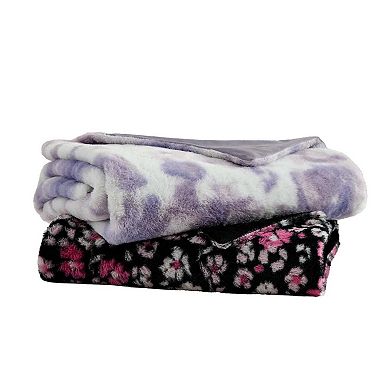 Betsey Johnson Leopard Rosettes Throw Blanket