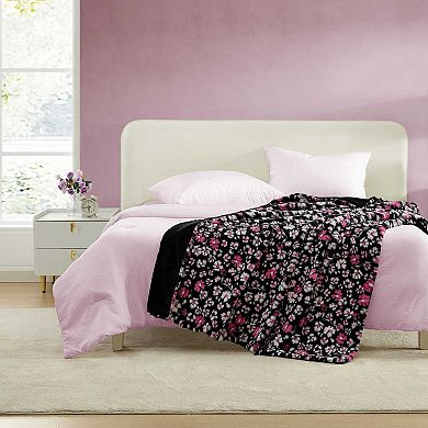 Betsey Johnson Leopard Rosettes Throw Blanket