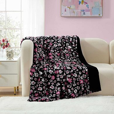 Betsey Johnson Leopard Rosettes Throw Blanket