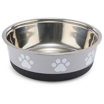 Cudlie Grey Pet Bowl with Pawprint Design