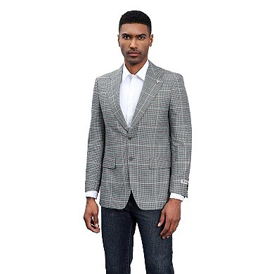 Stacy Adams Windpane Plaid Notch Lapel Jacket