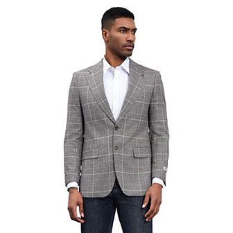 Stacy Adams Windpane Plaid Notch Lapel Jacket