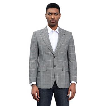 Stacy Adams Windpane Plaid Notch Lapel Jacket