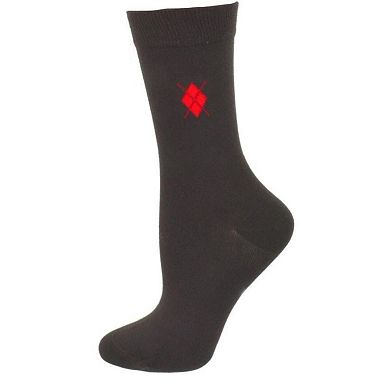 Women's Argyle Pattern Rayon Crew Socks