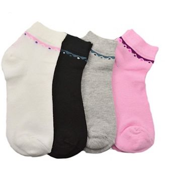 Women's Rayon Low Cut 4 Pair Pack Socks