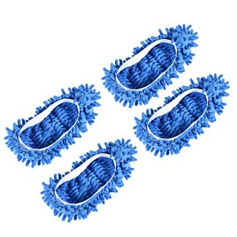 Washable Cleaning Shoes Cover Multifunction Chenille Duster Mop Slippers Foot Socks Pack of 4
