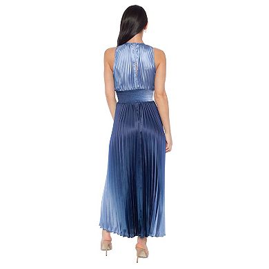 Marina Charmeuse Umbra Halter Dress