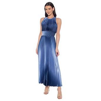 Marina Charmeuse Umbra Halter Dress