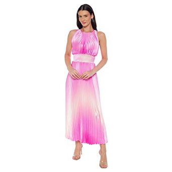 Marina Charmeuse Umbra Halter Dress