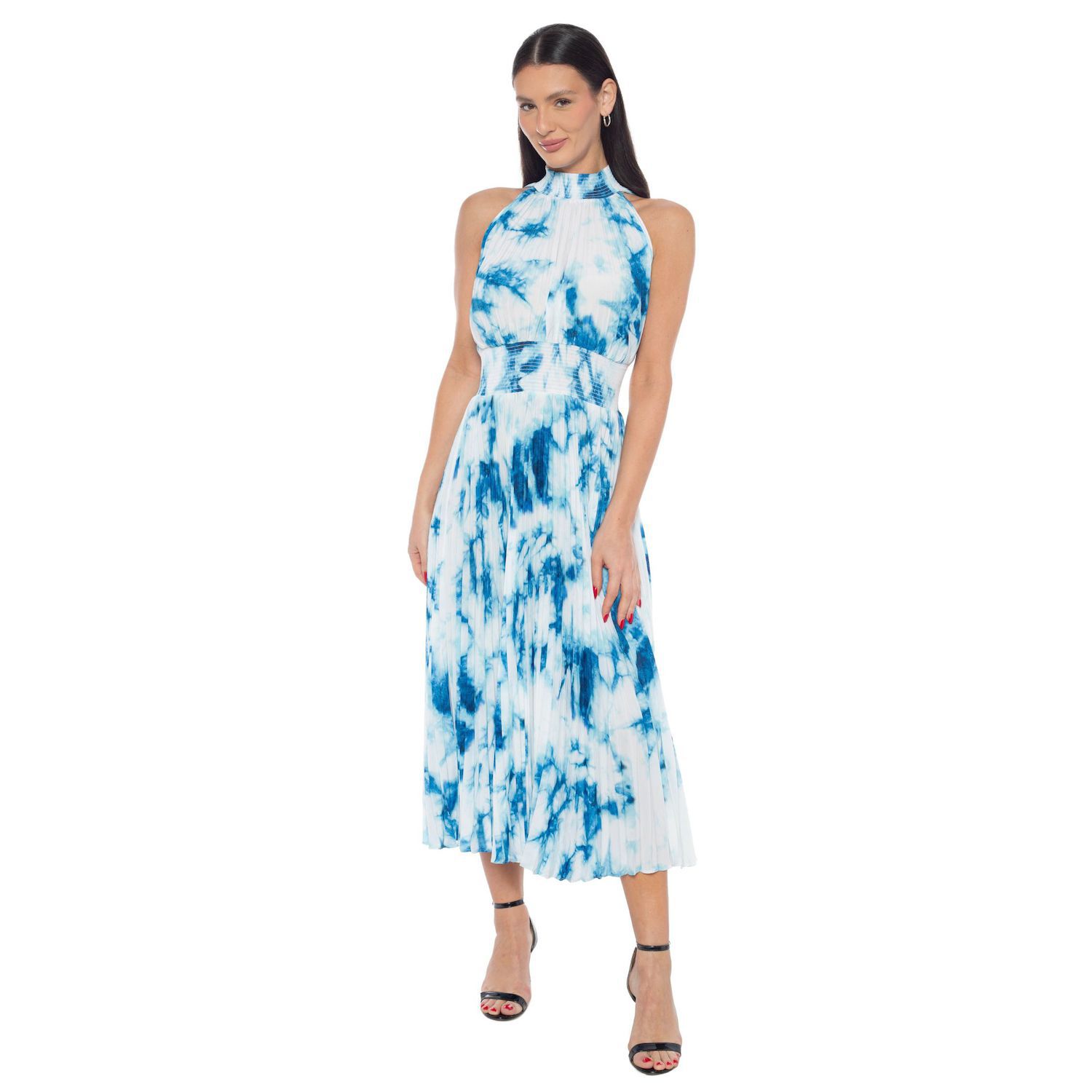 Женские платья Marina Tie Dye Pleated Midi Dress