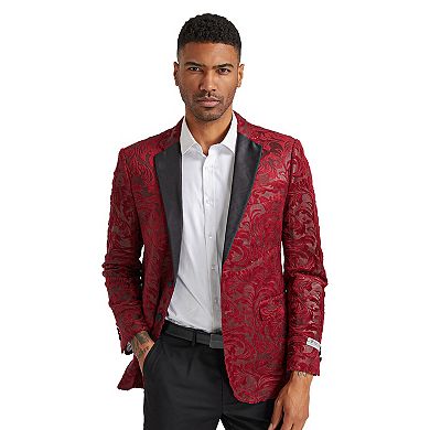 Stacy Adams Textured Paisley Blazer Jacket
