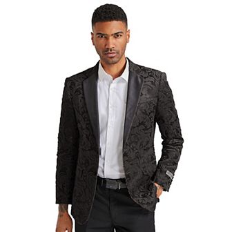 Stacy Adams Textured Paisley Blazer Jacket