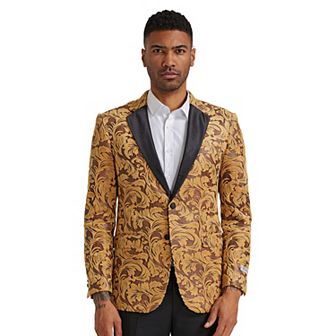 Stacy Adams Textured Paisley Blazer Jacket