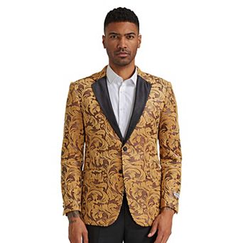 Stacy Adams Textured Paisley Blazer Jacket