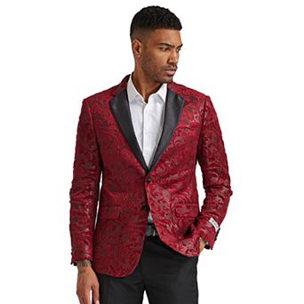 Stacy Adams Textured Paisley Blazer Jacket