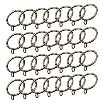 28 pc Curtain Rod Rings Hanging Ring 1.5-Inch