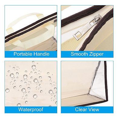 Handbag Dust Bags, Clear Purse Storage Organizer Handbag Cover 12.6x4.1x8.7 inch