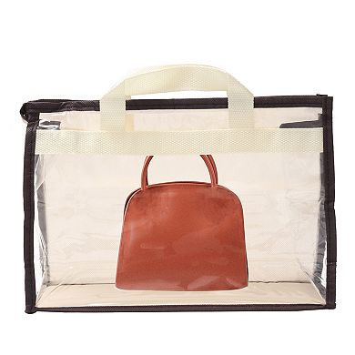 Handbag Dust Bags, Clear Purse Storage Organizer Handbag Cover 12.6x4.1x8.7 inch