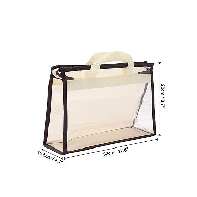 Handbag Dust Bags, Clear Purse Storage Organizer Handbag Cover 12.6x4.1x8.7 inch