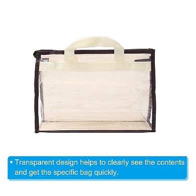 Handbag Dust Bags, Clear Purse Storage Organizer Handbag Cover 12.6x4.1x8.7 inch