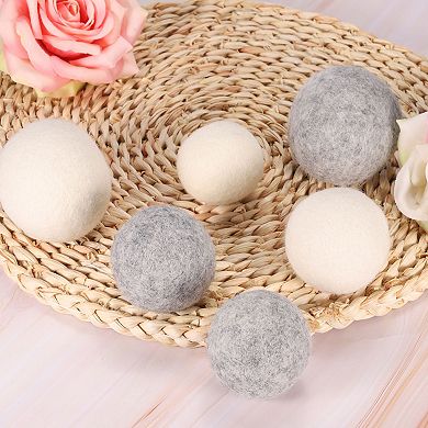 4 Pcs Wool Dryer Balls, Wool Laundry Dryer Balls for Reducing Clothing Static and Wrinkles