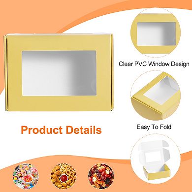 32Pcs Soap Packaging Boxes, Kraft Soap Box with Window Mini Soap Present Treat Gift Box