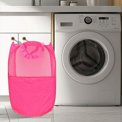 Folding Round Laundry Basket 14.17"x22.83" 1 Pc