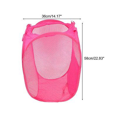 Folding Round Laundry Basket 14.17"x22.83" 1 Pc