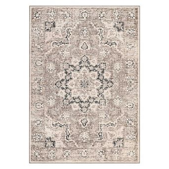 Living Room Washable Area Rug Vintage Large Floor Cover Distressed Stain Resistant Carpet