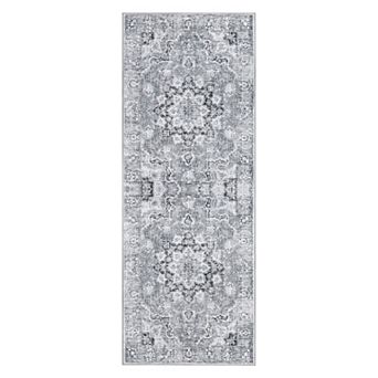 Living Room Washable Area Rug Vintage Large Floor Cover Distressed Stain Resistant Carpet