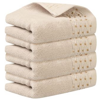 Embroidery Pattern Hand Towel, Cotton Comfortable Hand Towels for Bathroom 14"x30" 1 pc