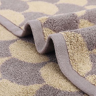 Cotton Hand Towels, Geometric Absorbent Soft Decorative Hand Towel 13"x29" 1Pc