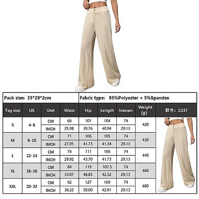 Women's High Waist Palazzo Wide Leg Pants Casual Trousers with Pockets Wide Leg Sweatpants