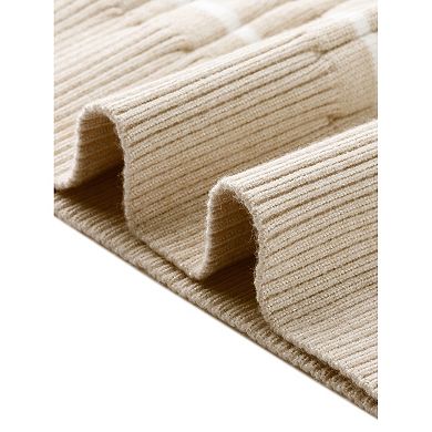 Casual Sweater for Women's Striped Round Neck Ribbed Work Fall Winter Trendy Sweaters