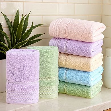 1Pc Striped Pattern Hand Towels, Comfort and Quick Drying Towel for Bathroom, Gym 14" x 30"